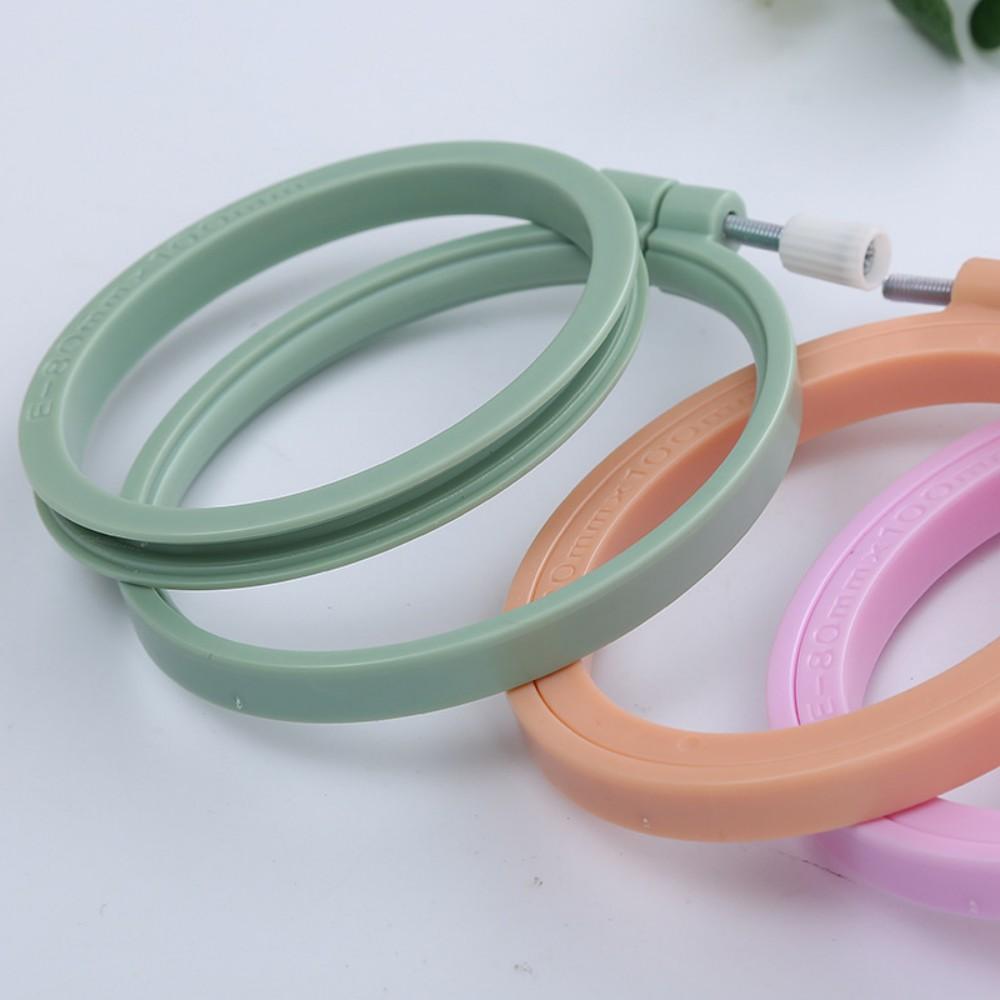 Oval/Square Plastic Embroidery Hoops Frame Color Embroidery Hoop Rings For Household DIY Cross Stitch Sewing Needlecraft Tools