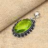 Frumos verde ametist piatră prețioasă lucrată manual 925 bijuterii din argint sterling drăguț pandantiv