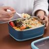 Kulatý/Obdélníkový Nerezový Uzavíratelný Obědový Box s Víkem Kuchyňská Bento Nádoba na Skladování Potravin Lednička Krabička pro Uchování Čerstvosti