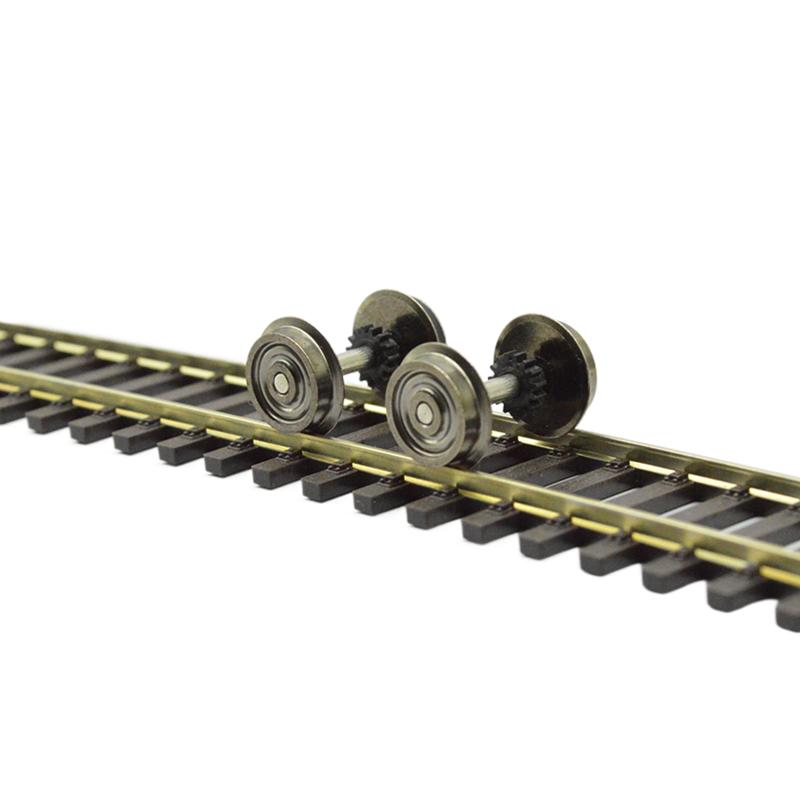 2 Pieces Ho Scale Wheels Upgrade Dc Wheel Set For 1:87 Model Trains Railroad Ho Gauge Wheels For Model Trains Diy Accessory