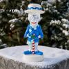Classic Holiday Cartoon Characters Christmas LED Lighted Blow Molded Decoration Retro Character Porch Display Figure for Outdoor Yard Lawn,