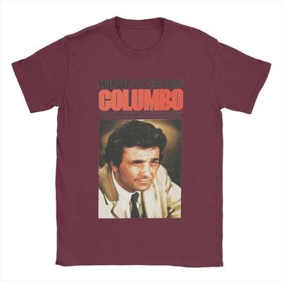 Columbo Tişörtleri Erkek Pamuklu Günlük Tişörtler Bisiklet Yaka Tişörtler Kısa Kollu Üstler Eşsiz