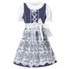 Girls Kids Princess German Beer Oktoberfest Mesh Floral Dress Headwear Set Maid Children Halloween Cosplay Costumes Role Play Outfit