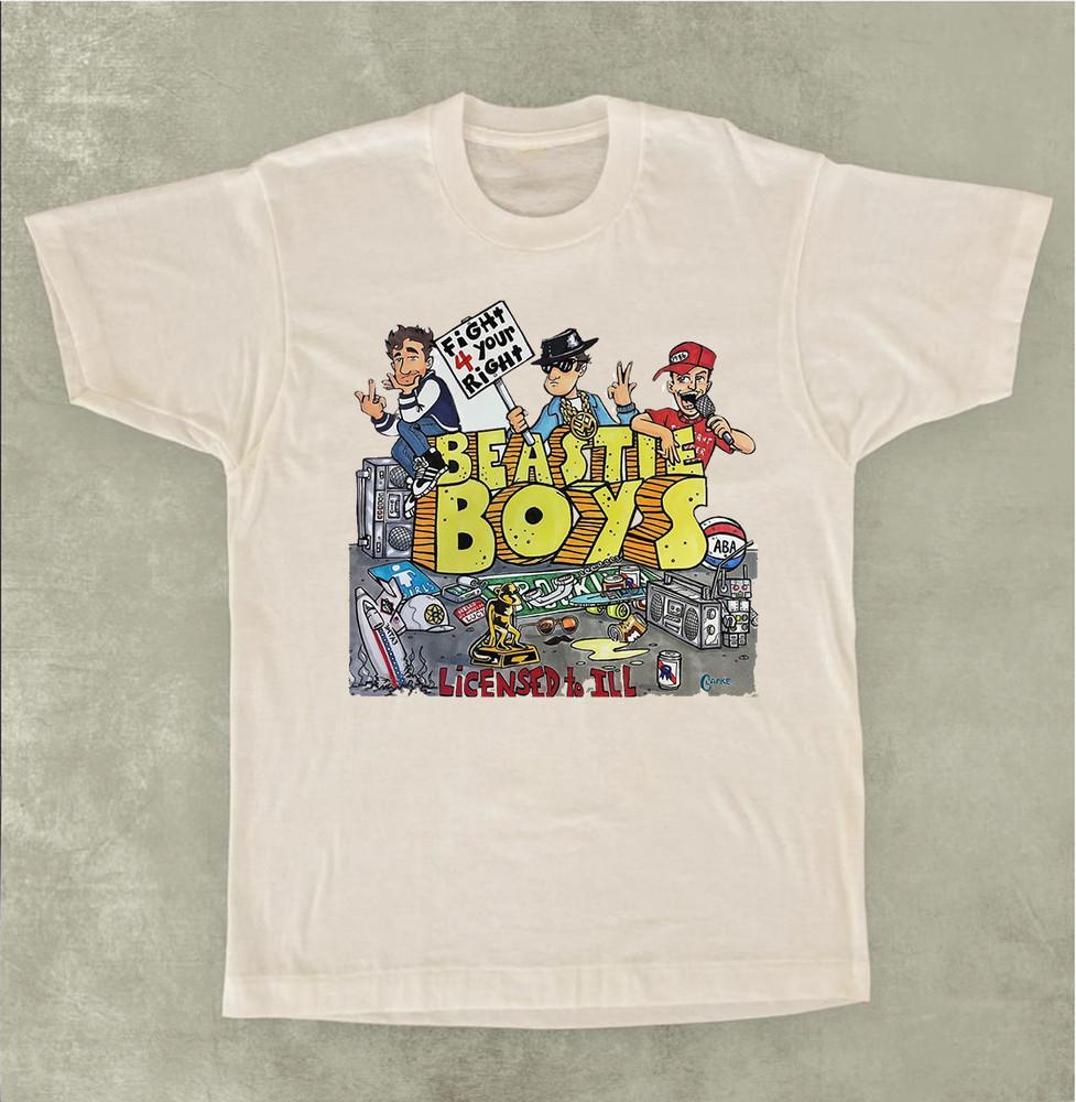 

Rappers Beastie Boys Футболка Licensed To ILL с коротким рукавом Унисекс Хлопковая футболка PR697 Унисекс Футболка XXL