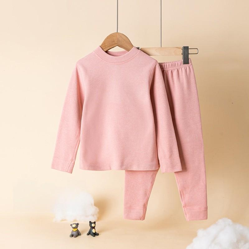 Cozy Wool Silk Baby Boys Girls Thermal Pajamas Set With Soft Fabric For Autumn Winter