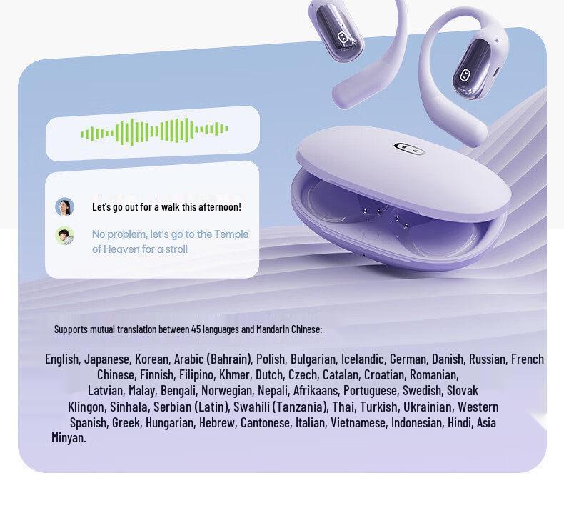 Xiaodu S108 Open-Ear Bluetooth Smart Translation Sports Earphones