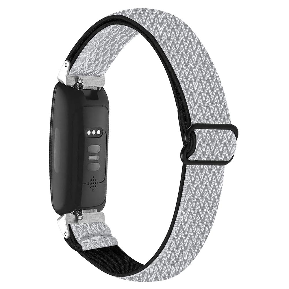 For Fitbit Inspire 3 Wave Shape Woven Nylon Smart Watch Band Replacement Wrist Strap