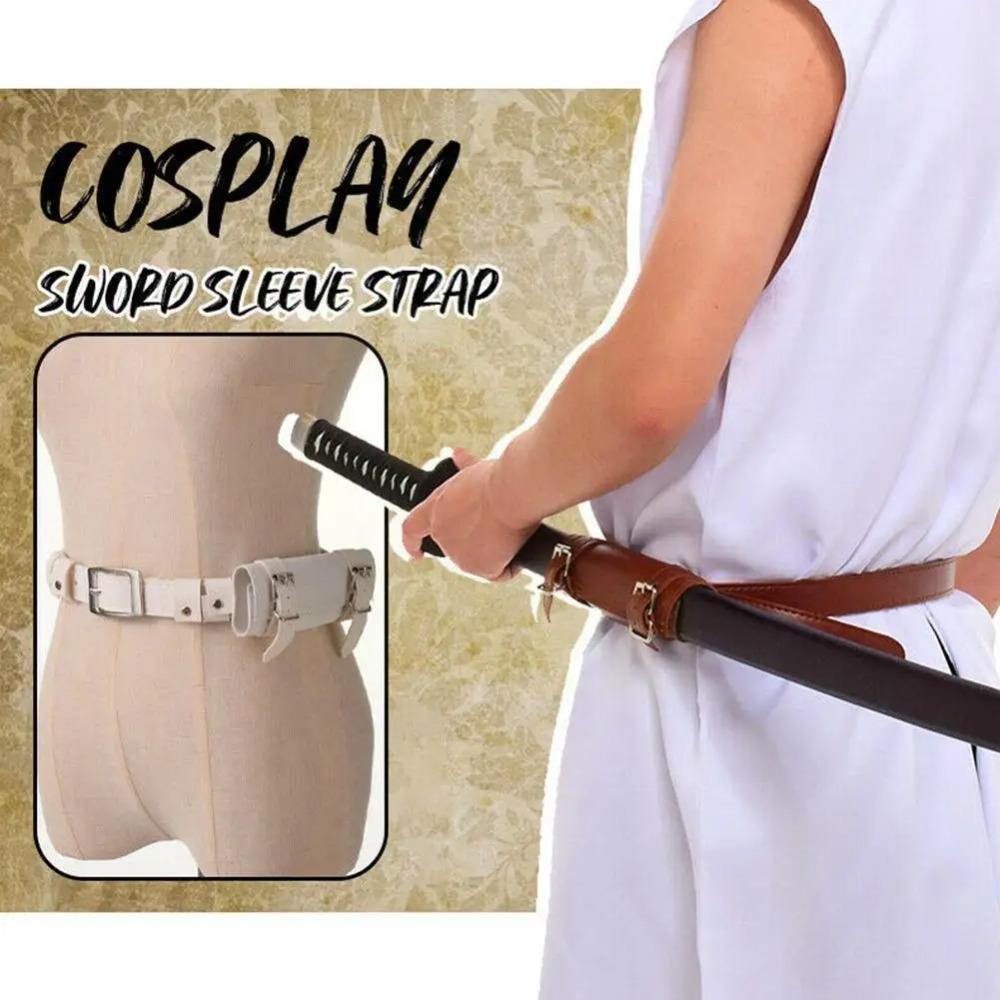 PU Leather Belt For Katana Belt Demon Slayer Belt Rapier Strap Belt Holster Sword Belt Waist Sheath Scabbard Holder 11 I3T0
