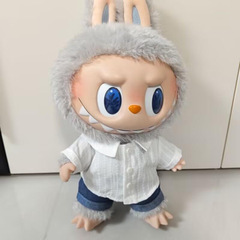 38CM Ragdoll Overalls & Shirt Set - Large Size Replacement Outfit