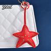 Statement Key Accessory Keychain Pendant Hand-Stitched Rivets Imitation Leather Star