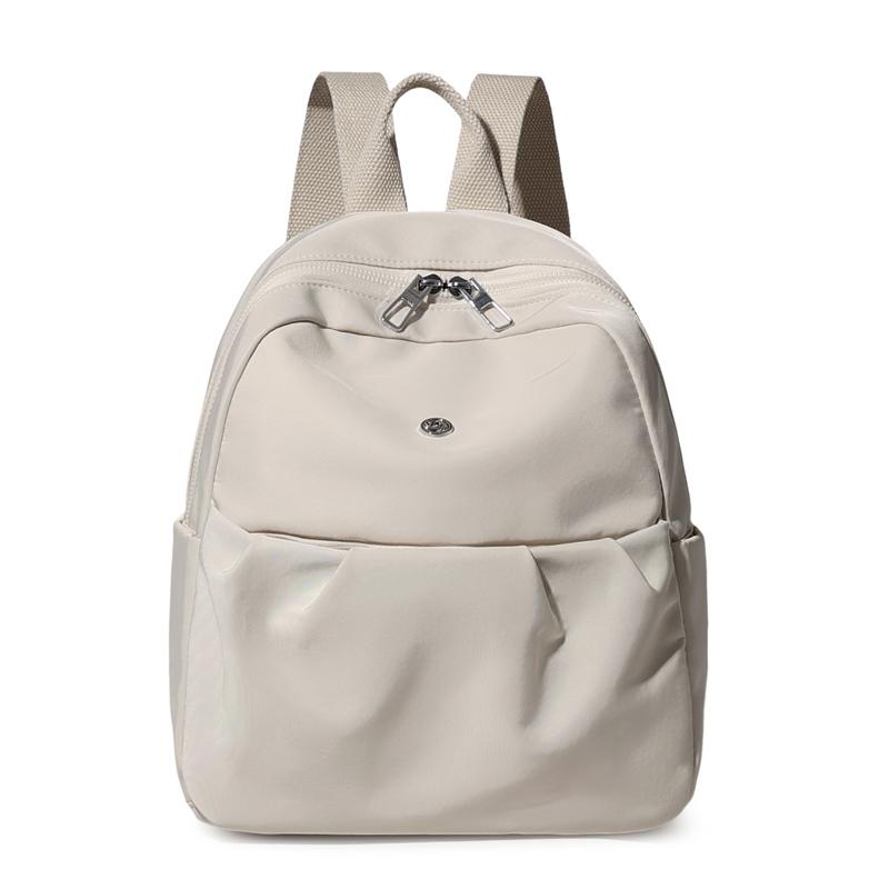 

Женский легкий рюкзак Водоотталкивающий рюкзак Студенческий нейлоновый школьный рюкзак бежевый