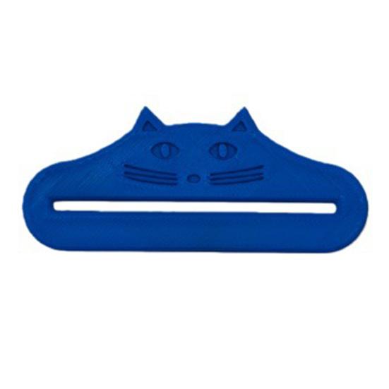 

3D-друкований скребок для пакета з кормом для котів, форма вушок кота, без безладу, зменшення залишків, універсальний для ласощів-смужок, екстрактор-видавлювач для вологого корму, товари для домашніх тварин синій