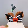 Handmade Halloween Hair Clips for Kids: Pumpkin, Ghost, Black Bat Bow, Party Accessories