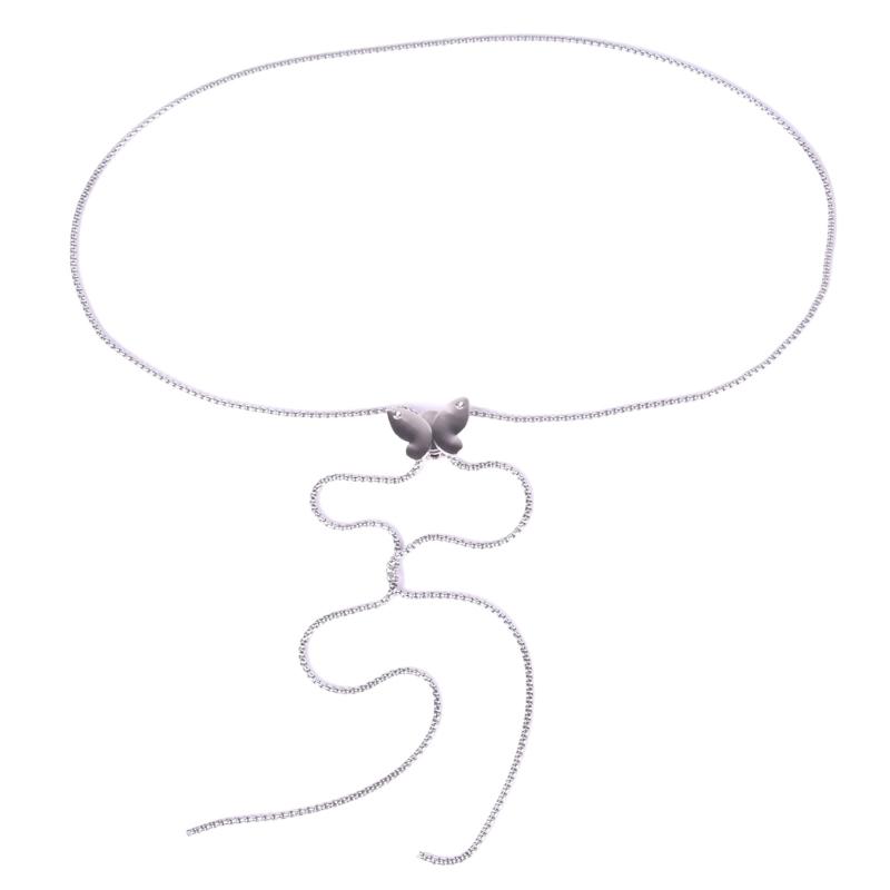 

Multipurpose Adjustable Butterfly Waist Chain Elegant Decoration Long Necklace For Women Fashion Accessory