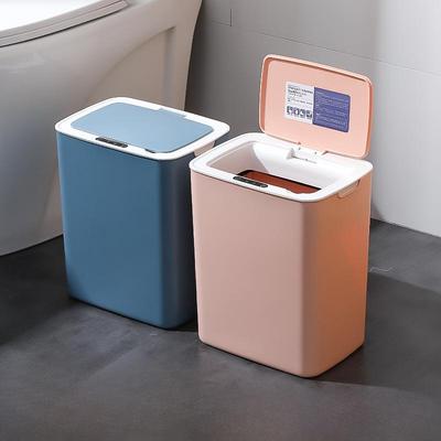 Automatic Smart Sensor Trash Can with Lid for Kitchen and Bathroom