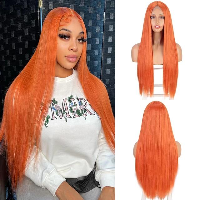 Long Straight White Cosplay Wigs Synthetic Wigs for Women 60 613 Blonde Grey Pink Black Color for Daily Party Lolita