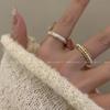 Vintage Enamel Drip Glaze Adjustable Open Ring – Women's Light Luxury Design