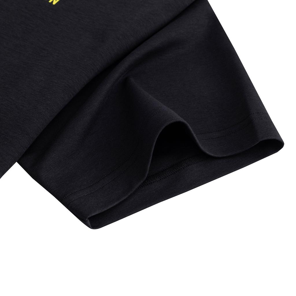 Anta Champion Breathable Short Sleeve Knitted Shirt Men T-shirts Basic-Black 152620152-2