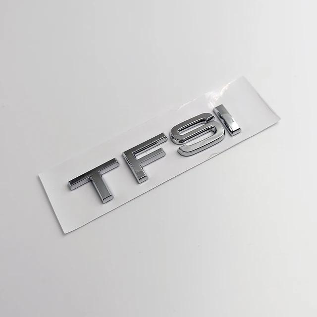AAZN1 3D TFSI TDI Autoaufkleber ABS Buchstaben Logo Heckklappe Kofferraum Emblem Abzeichen Aufkleber für A3 A4 A5 A6 A7 A8 Q2 Q3 Q5 Q7 Zubehör