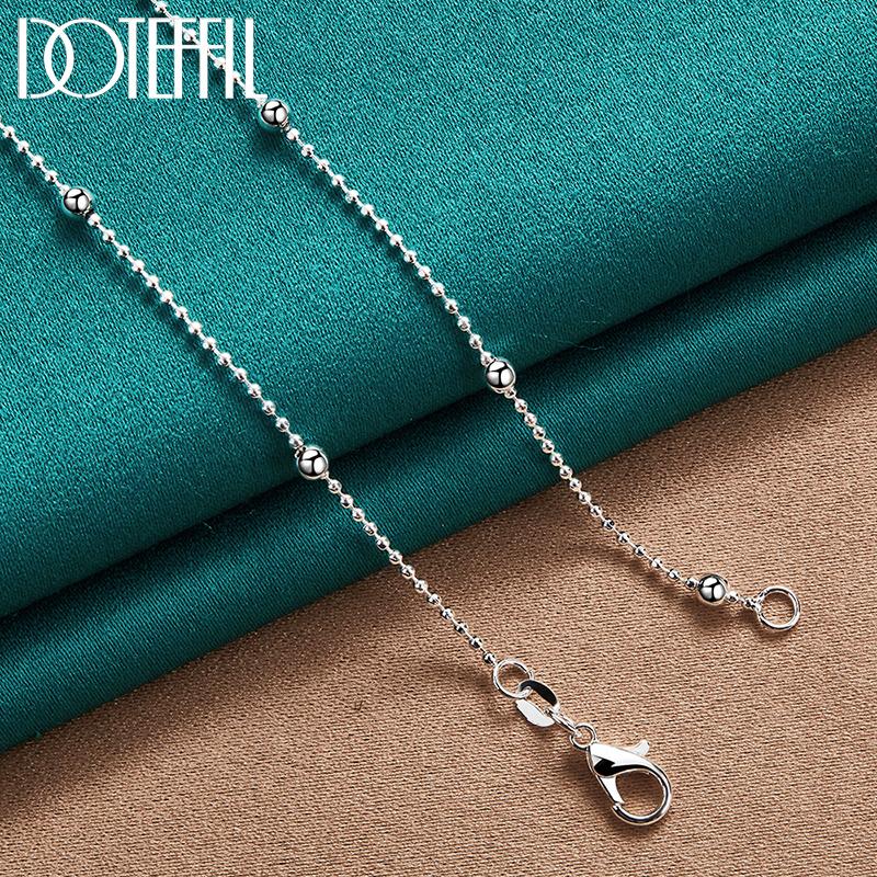 Okouzlující korálkový náhrdelník 40-60 cm Dárek 925 Sterling Silver Módní šperky