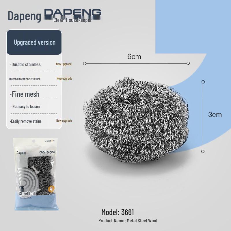 304 Stainless Steel Wire Cleaning Ball - Non-Shedding Stain Remover for Pots and Dishes