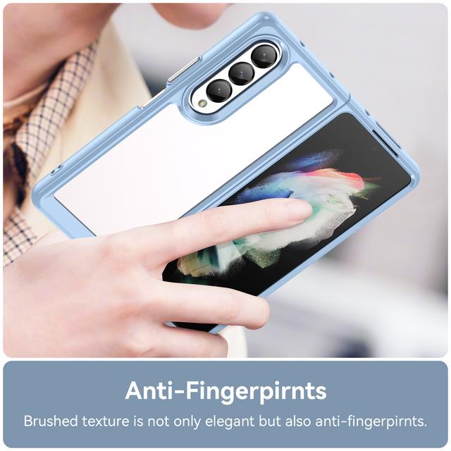 Anti -Falling Hard Acrylic Cell Phone Case For Samsung Galaxy Z Fold4 Fold 4 5g Fold3 Fold 3 Fitted Cover For Samsung Z Fold4