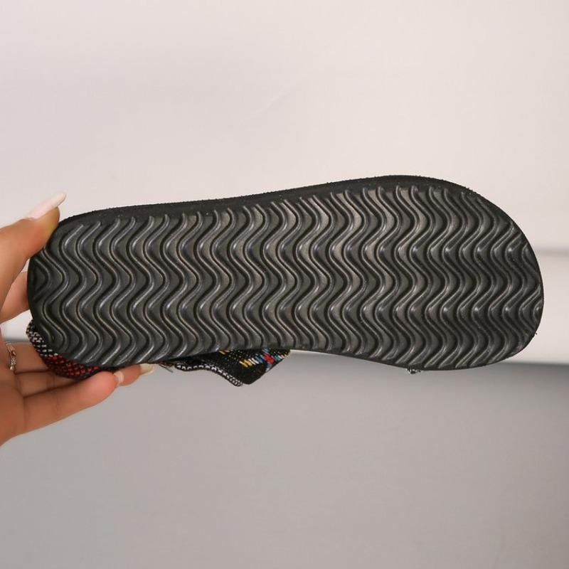 Fashion Summer Flat Women's Shoes Hemp Rope Set Foot Beach Sandals Outdoor All-match Casual Slippers Large Size Women Sandals