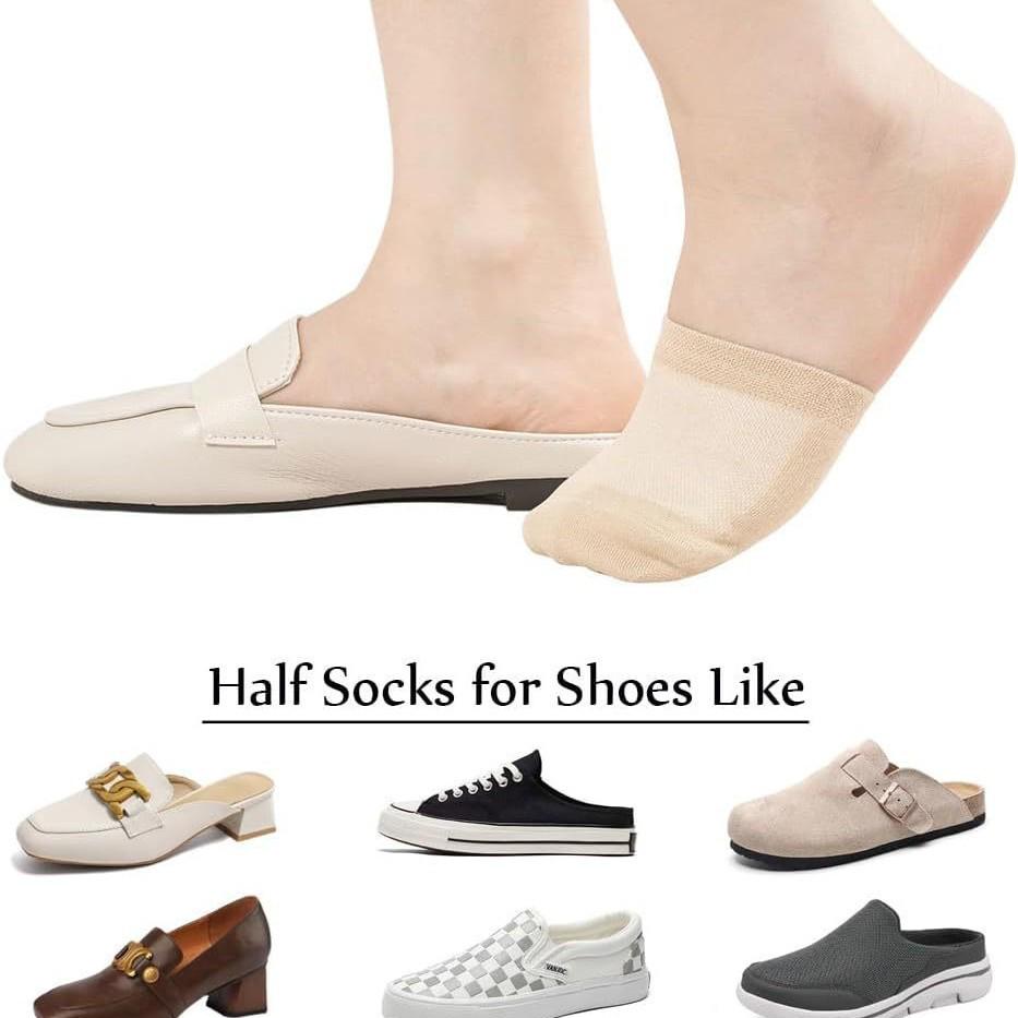Women's Mules Toe Socks, Half Socks for Clogs
