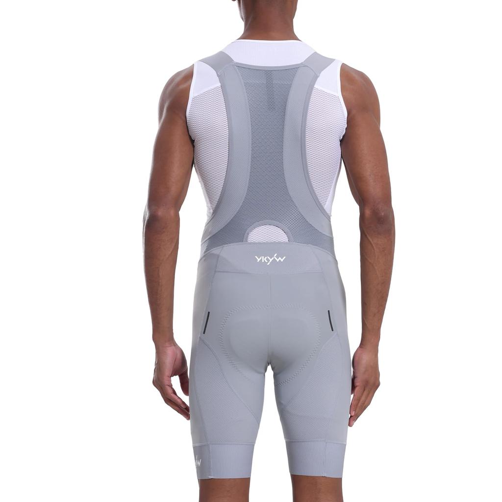 YKYWBIKE Herren Radhose mit Trägern, 4D gepolsterte Radhose mit Trägern, Herren Radhosen, Rennrad-Radhose mit Trägern