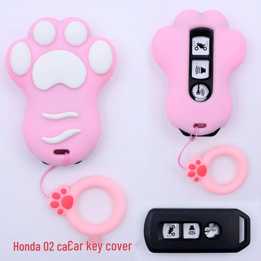 Cat Paw Cartoon Key Cover for Yamaha & Honda Motorcycles