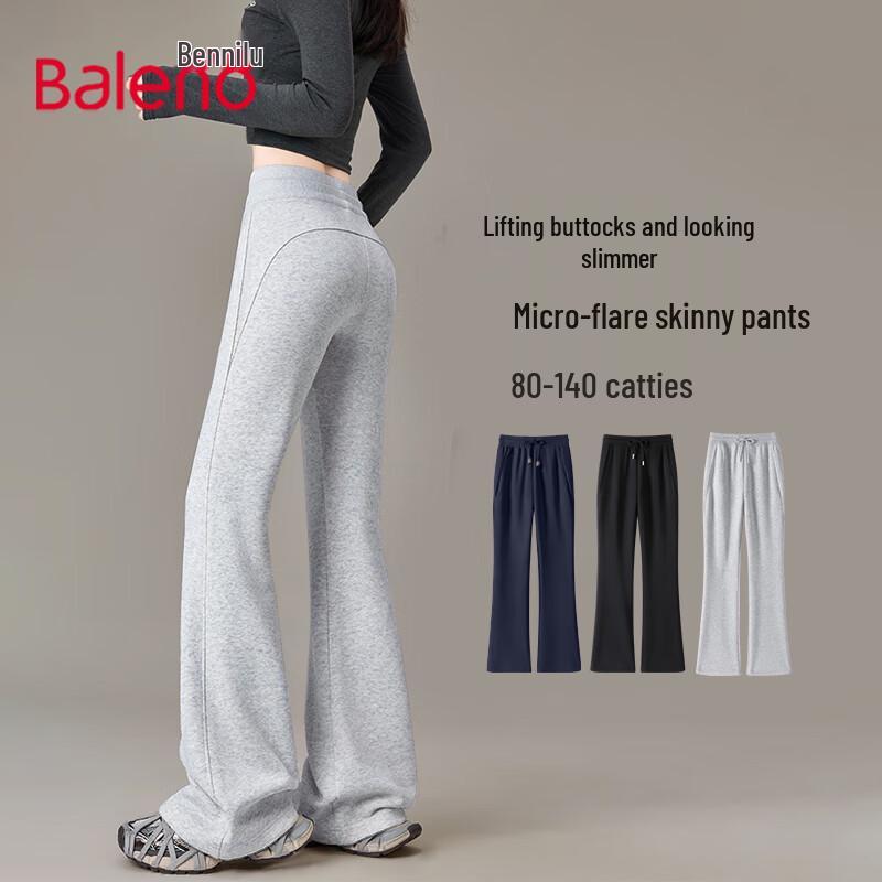 Baleno Women's High-Waisted Flare Casual Pants
