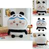 Adorable Panda Plush Toy Collection Soft And Cuddly Stuffed Bear Dolls In Blue Yellow And Pink