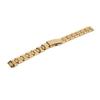 Akozon Stainless Steel Watch Buckle Replacement Metal Band Strap for Men and Women, Gold, Quick Release, Double Lock (12mm)