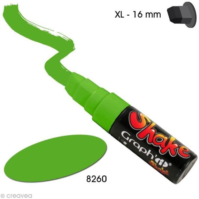 Graph'it shake 16 mm Marqueur peinture Graph'it Shake à base d'eau, - Couleur : Vert citron - Code : 8260 - Pointe : XL 5-16 mm -