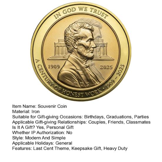 1/2/3Pcs Final Cent Tribute Coin End of An Era Penny 1793-2025 The Last Cent Collectible Coin Souvenir Token History Enthusiasts Keepsake Gift