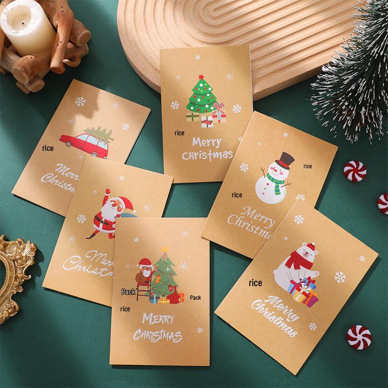 Creative Cowhide Christmas Holiday Greeting Card Set - Hot Selling Gift & Message Cards