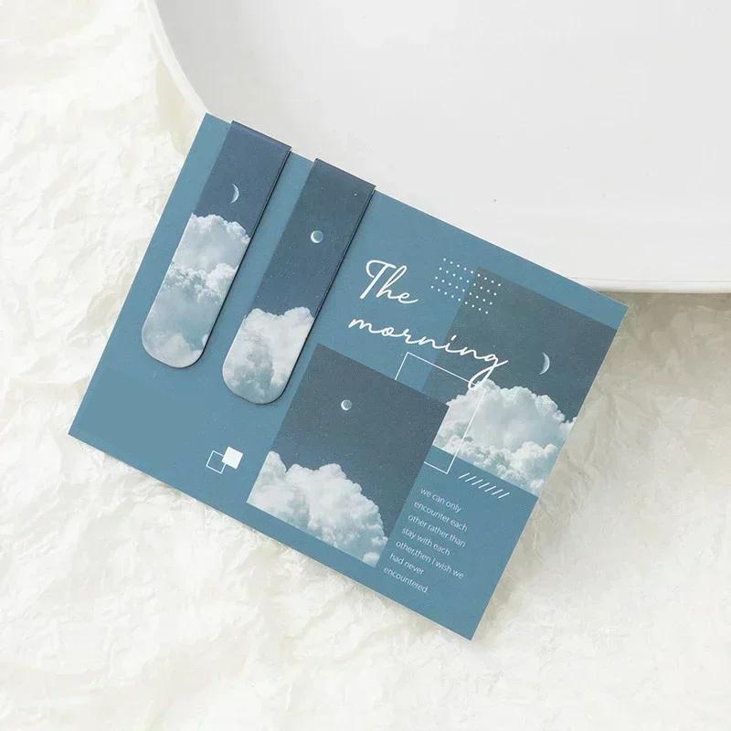 2 pz/set Fantasy Clouds Segnalibri Kawaii Magnetici Fermalibri Articoli da lettura Portapagina Cancelleria coreana Forniture per ufficio