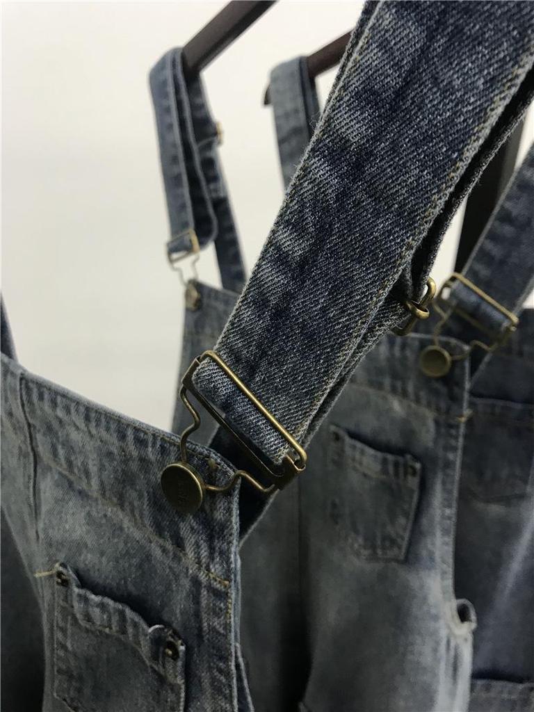 Women's Soft, Cute, Loose-Fit Summer Overalls - Youthful Student Jeans