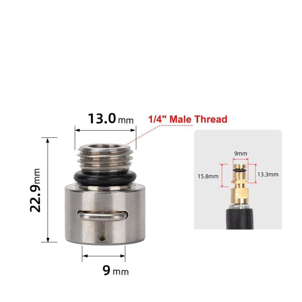 G1/4 Thread Pressure Washer Adapter High Pressure Drain Cleaning Nozzle Drain Cleaning Adapter