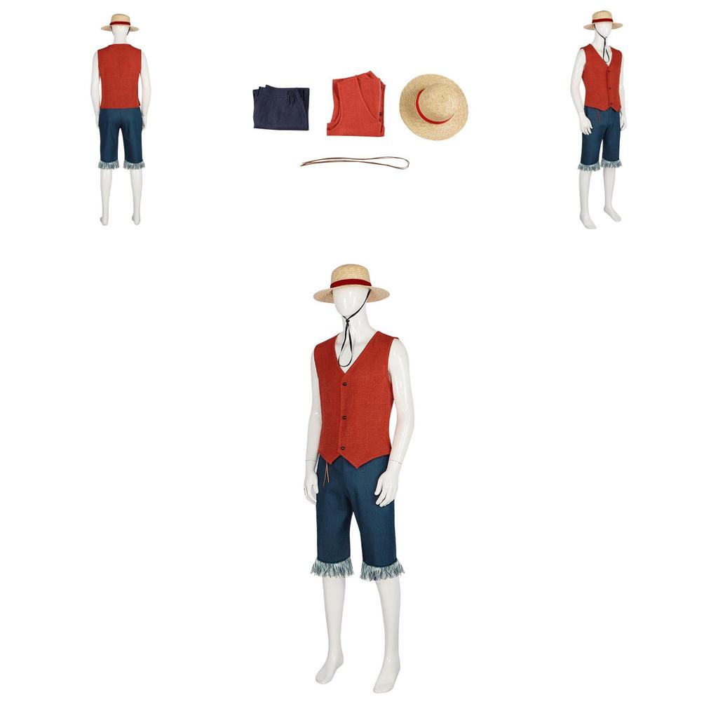 One Piece Luffy Kostým z filmu pro muže Král pirátů Království Wano Cosplay