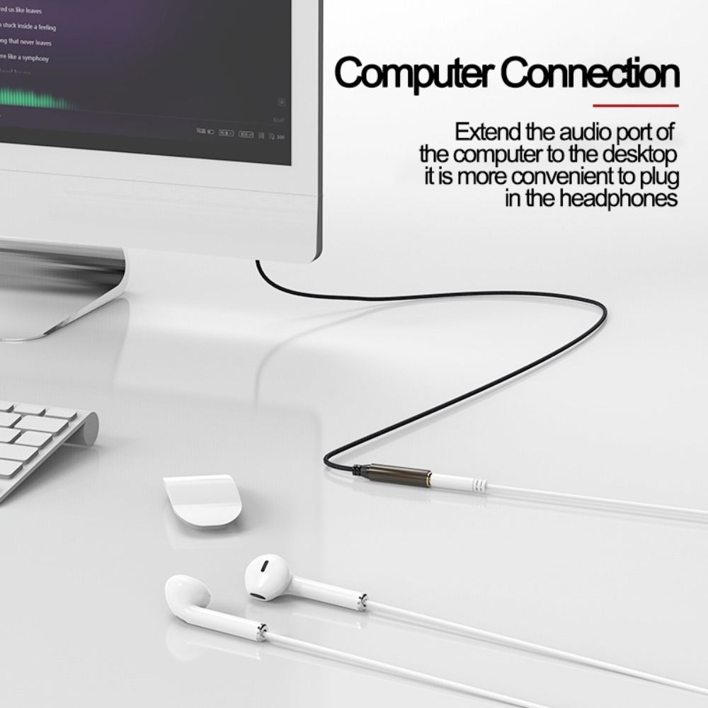 3.5mm Male To Female Gold-Plated AUX Cable Connection Cable Audio Extension Cable Headphone Cord