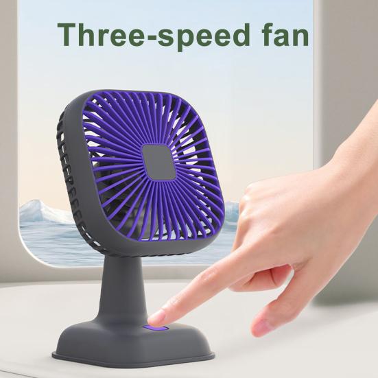 Wentylator biurkowy Cichy Silnik o niskim poziomie hałasu Wielobiegowy Regulowany Wiatr Regulowana głowica pod kątem 39 stopni Kwadratowy wentylator z lampką nocną