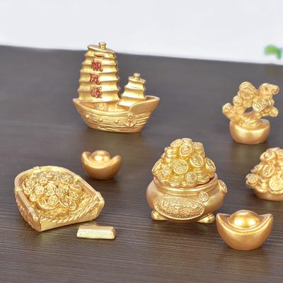 Feng Shui Auspicioso Fa Cai Árvore do Dinheiro Saco Lingote de Ouro Mascote da Sorte Fortuna Festival da Primavera Ornamento de Mesa Artesanato Decoração para Carro Casa