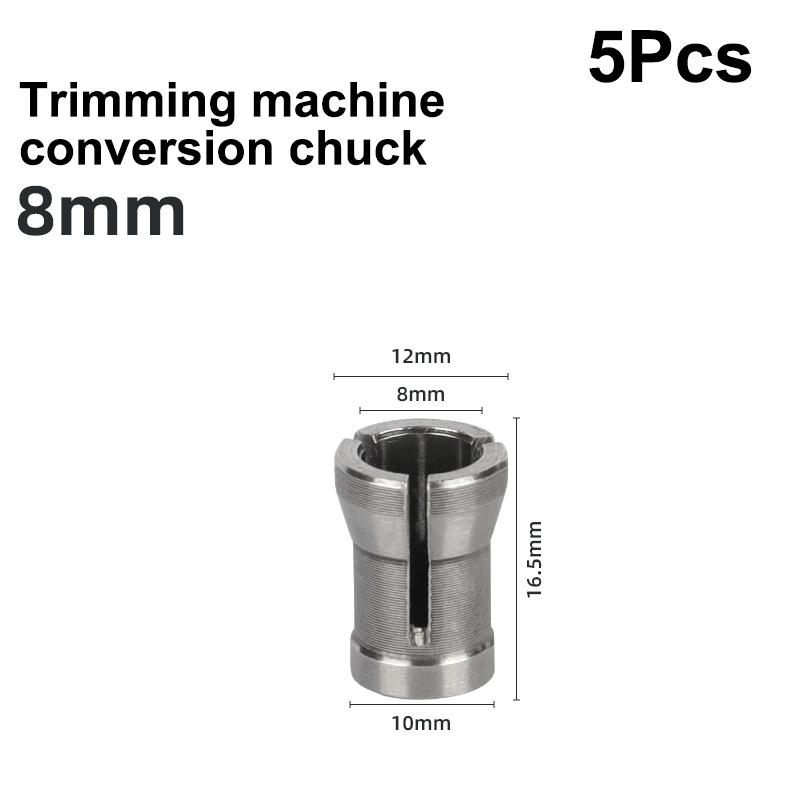1 sada M17 6/6,35/8 mm kleštinový sklíčidlo adaptér s maticí kovové gravírování ořezávací stroj frézka fréza příslušenství