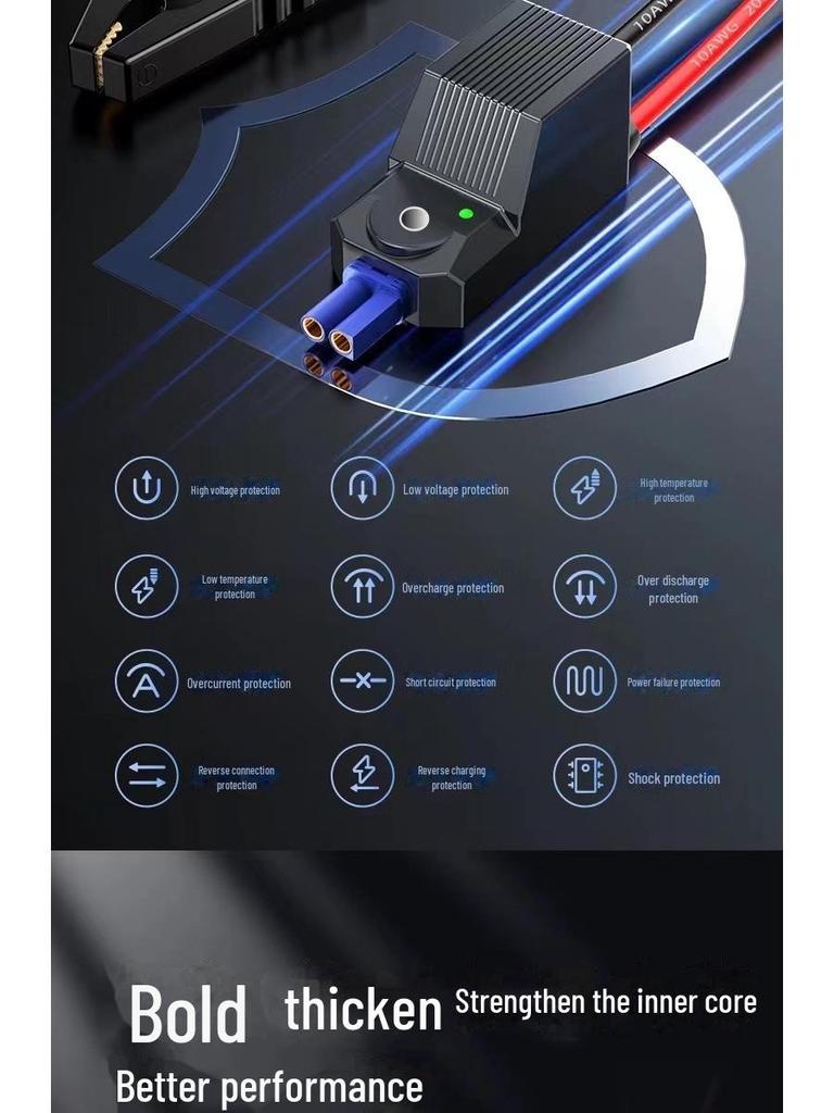 EC5 High-Current Car Emergency Ignition Clip, 650A, 8-Anti Smart Design