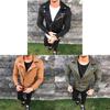 Quality Men Long Sleeve Zipper Motorbiker Jacket With Vintage Slim Fit Coat**