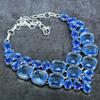Tanzanite Quartz Handmade 925 Sterling Silver Jewelry Necklace 18" T1n45