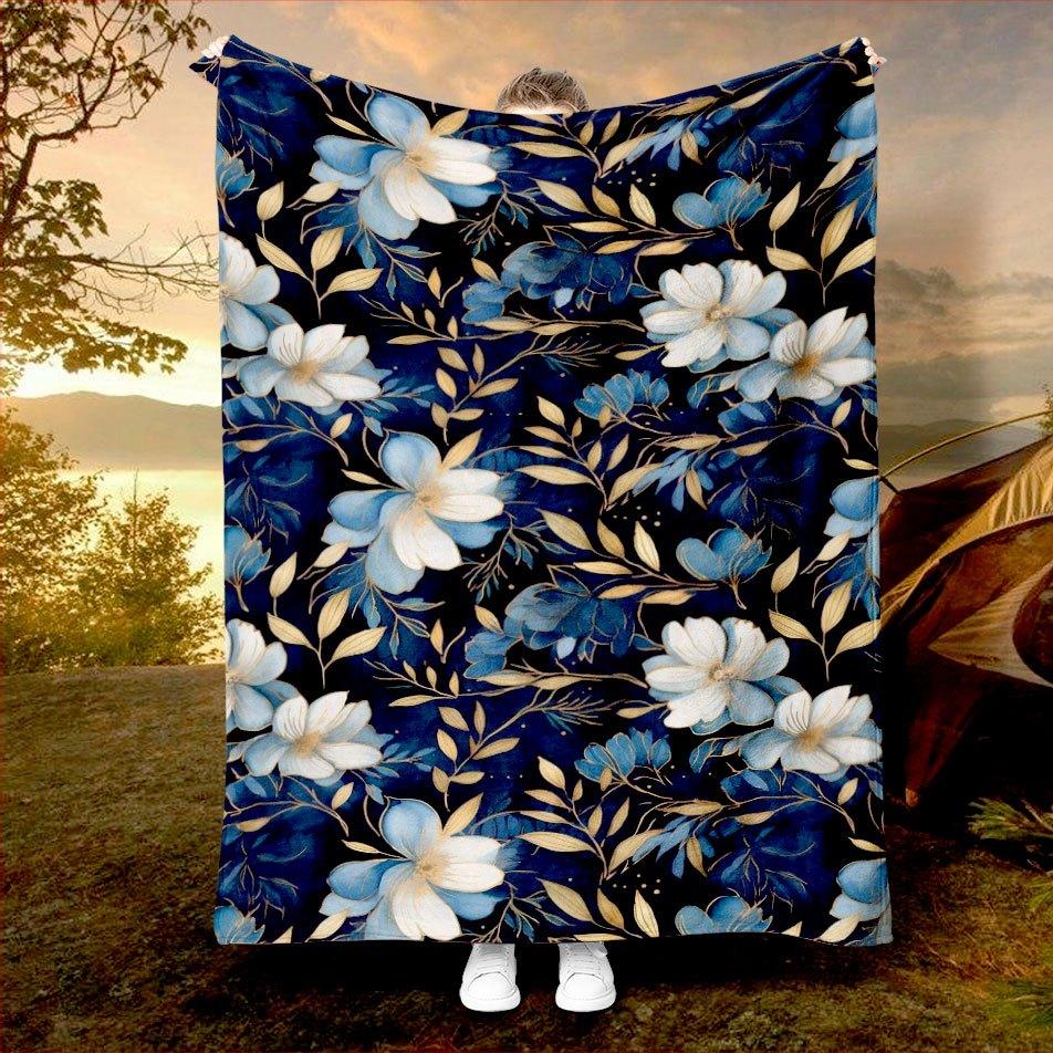 Countryside Nostalgia Blanket Reversible Flannel Throw for Rustic Charm AllSeason Comfort Vintage Farmhouse Gift 75x90cm