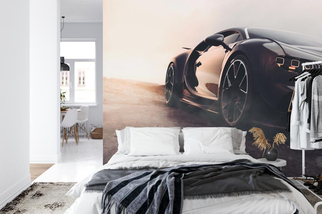 Photomural Sport Car In The Desert Washable Fleece 315x210