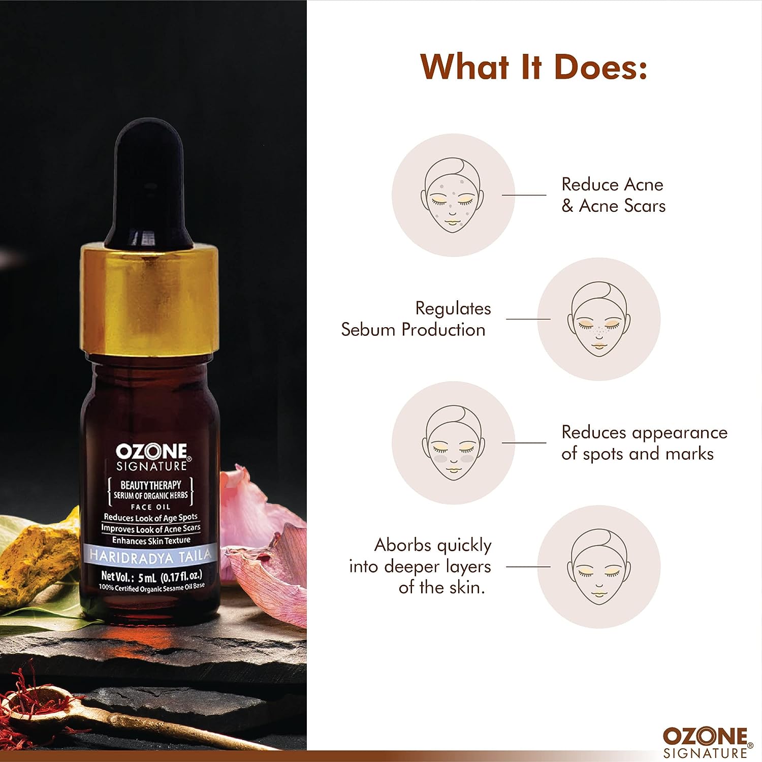 Масло для лица Haridradya Taila | Сыворотка для лица для мужчин и женщин | Идеально — фото 3